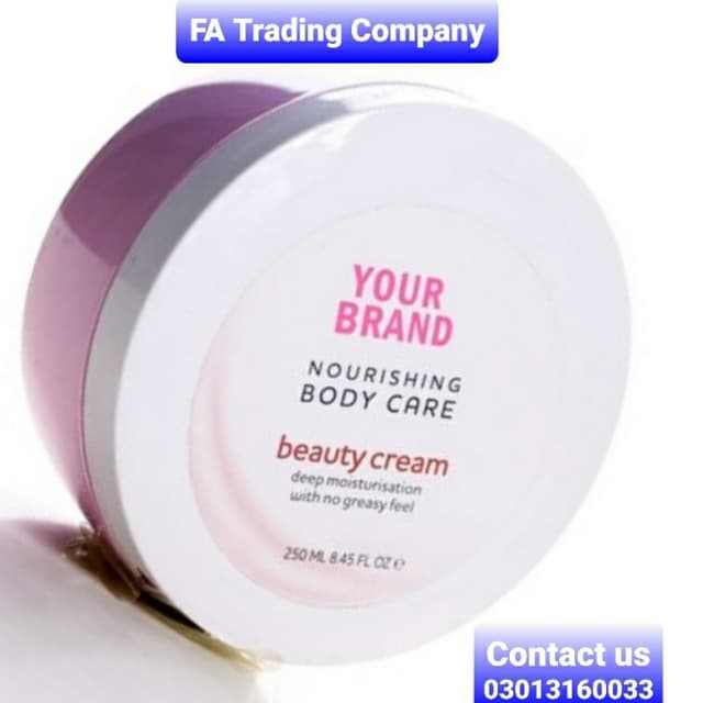 Beauty cream with your brand name